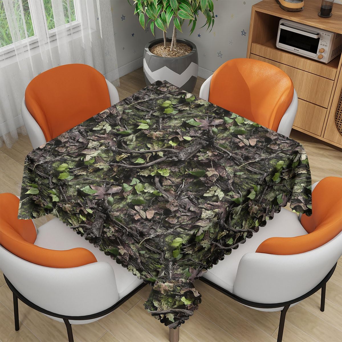 Outdoor Hunting Table - Kamuflaj avcılık kare masa örtüsü yapraklar