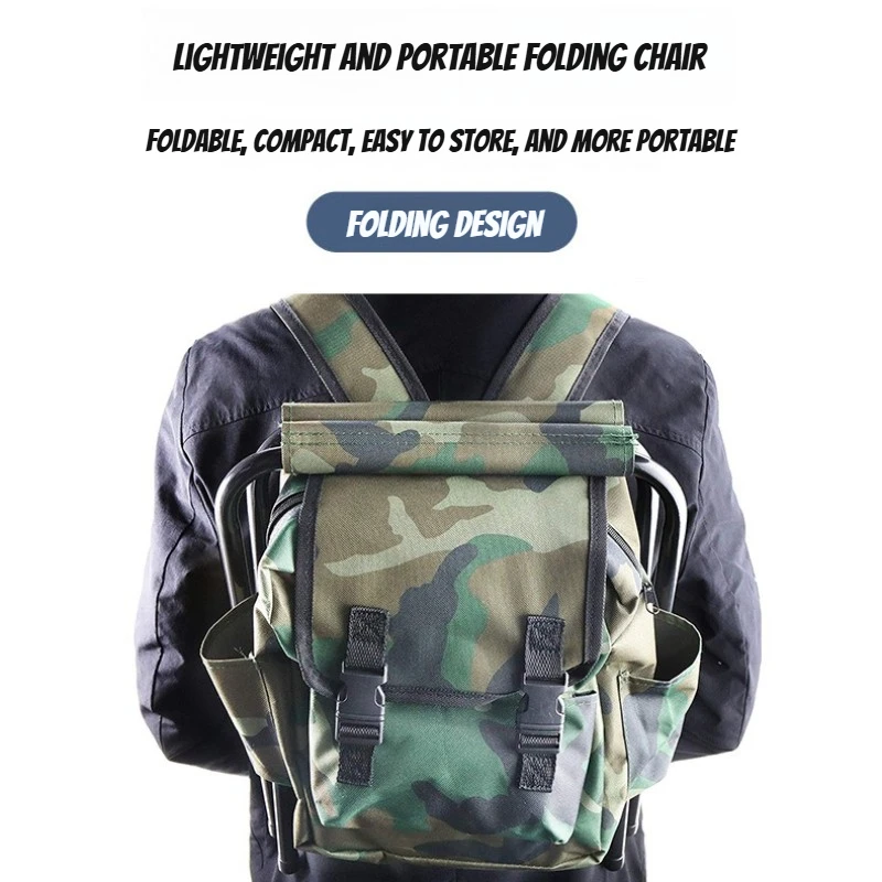 Hunting And Fishing Outdoor Chairs - 2'si 1 Arada Katlanabilir Balıkçı Sandalyesi